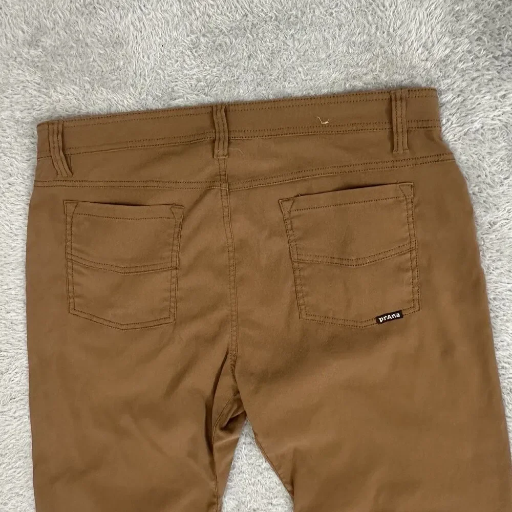 Prana Pants Brion Mens 35x29 Slim Fit Stretch Brown Hiking Outdoors M4BN30312